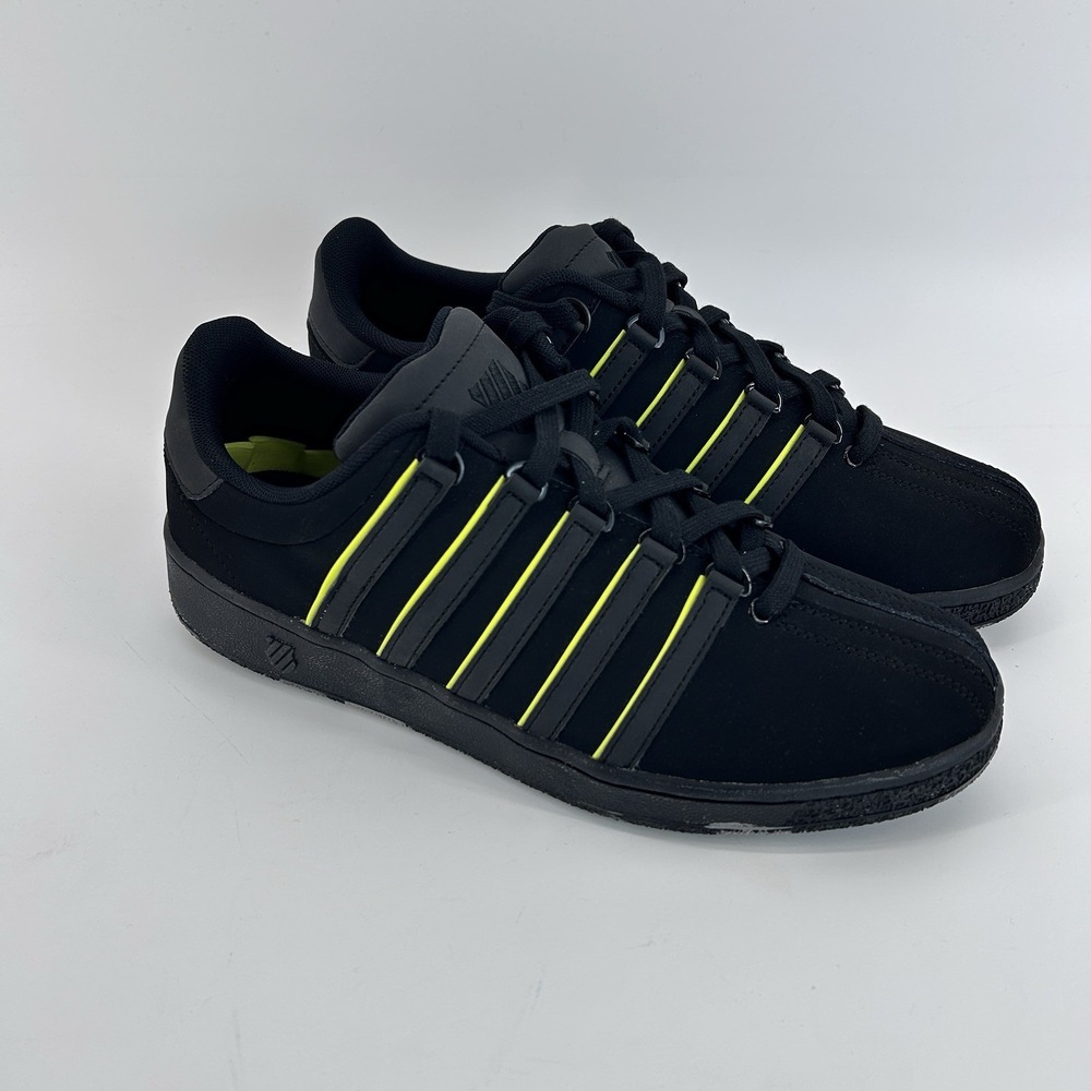 Minimalist Court Sneakers Mens 11.5 Black Neon Techwear Gorpcore‎ Casual